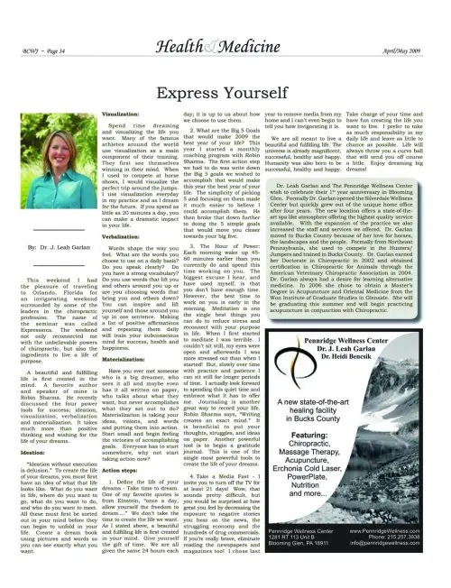 Chiropractor Chalfont PA Leah Garlan In the News